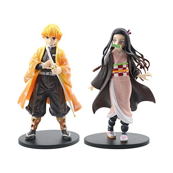 Lot de 2 Figurines De-mon Sla-yer en PVC, Figurine de De-mon Sla-yer, Modèle Personnages Poupée Dessin Animé, Kamado Nezuko S