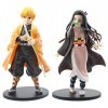 Lot de 2 Figurines De-mon Sla-yer en PVC, Figurine de De-mon Sla-yer, Modèle Personnages Poupée Dessin Animé, Kamado Nezuko S