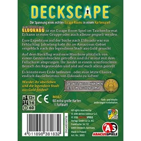 ABACUSSPIELE&nbsp;38183 - Deckscape - Das Geheimnis Von Eldorado Jeu de Cartes, Jeu d’Escape Room français Non Garanti 