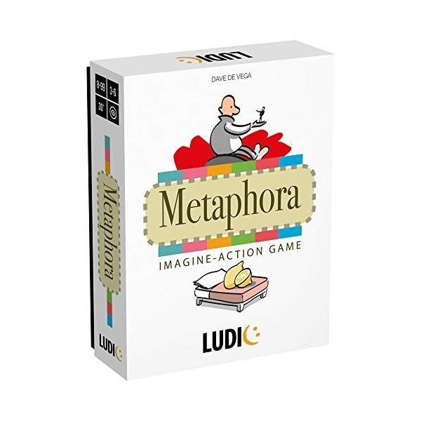Ludic - Metaphora - Gioco Di Società Per Tutta La Famiglia - Sfida Di Creatività E Pensiero Laterale - Made In Italy, 84 Carte, Clessidra