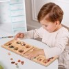 WILLAB Ensemble de Jeu de société Mancala en Bois | Jeu de stratégie Portable et éducatif à Deux Joueurs,Jeu de société pour 