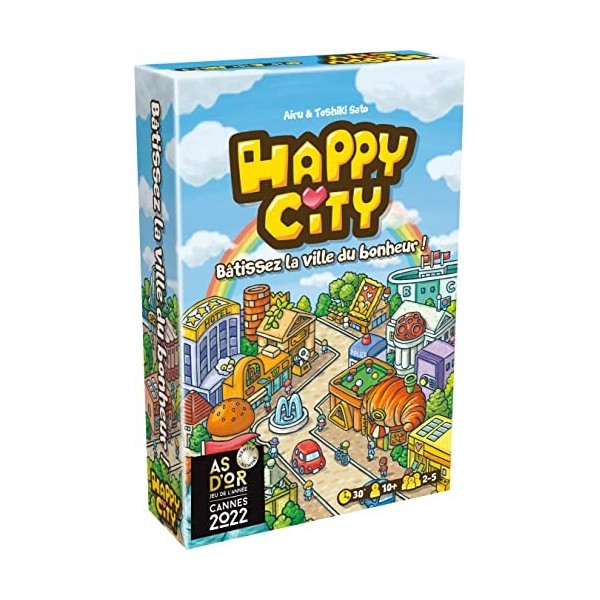 Cocktail Games | Happy City | As dOr 2022 | Jeu de société | À partir de 10 ans | 2 à 5 joueurs | 30 minutes