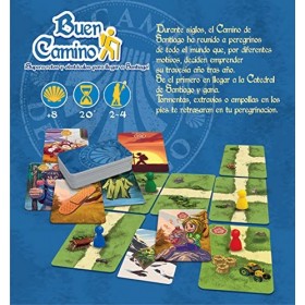 Borras - Buen Camino, Jeu de Cartes sur Le Camino de Santiago, Soyez Le Premier à Arriver à Santiago, Tempêtes, Perte ou cloq
