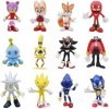 Sonic Décoration De Gâteau, 12 pcs Sonic Figurines Mini Figurine Jouet, Sonic The Hedgehog Mini Figurines Sonic Le Hérisson G