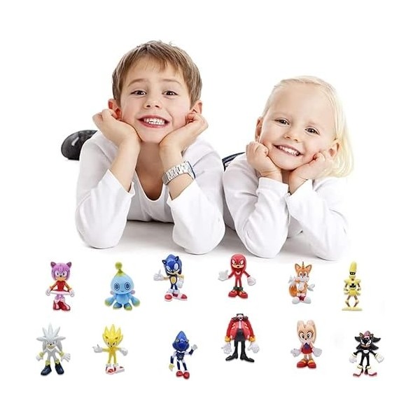 Figurines Sonic Hérisson En Pvc, 10 Pièces/ensemble, Jouet Créatif