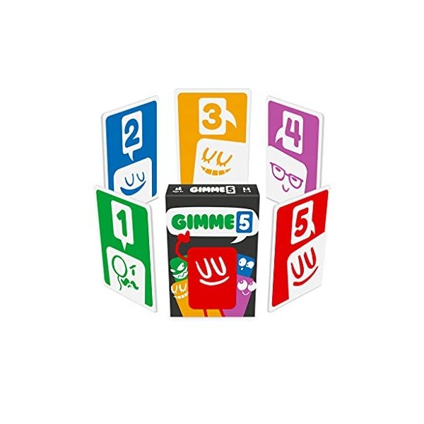 GIMME 5 Jeu de cartes familial pour jeunes enfants – Tout le monde peut jouer, tout le monde peut gagner.