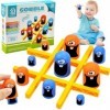 xinrongda Tic Tac Toe Big Eat Small Game, 2 Players Blue Orange Jeu de société Gobblet Gobblers, Parent Enfant Interactive Fa