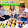 xinrongda Tic Tac Toe Big Eat Small Game, 2 Players Blue Orange Jeu de société Gobblet Gobblers, Parent Enfant Interactive Fa