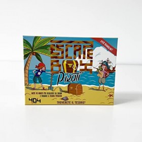 Asmodee - Escape Box: Pirates - Jeu Amusant en boîte pour Organiser Une Chasse au trésor, 2-5 Joueurs, 7-12 Ans, édition en I