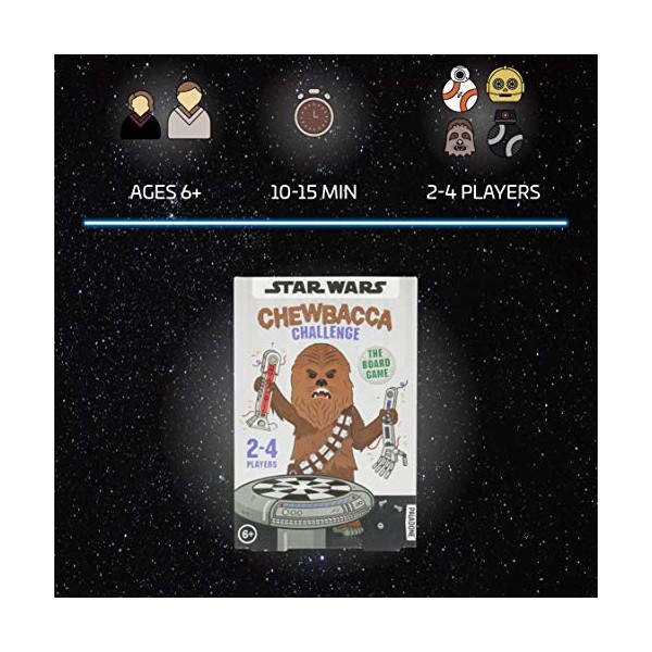 Paladone Chewbacca Challenge Jeu questionnaire – Produit sous Licence Officielle Star Wars, Trivia Game, doré