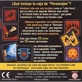 Asmodee - Werewolves of Millers Creux Loups-Garous de Castronegro: Personnages - Espagnol, Expansion 3. 1 
