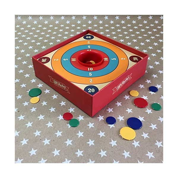 D.A.Y. Republic Tiddlywinks Jeu de table traditionnel Famille rétro Compétence Tiddly Winks Nostalgique Jeu de société 2 à 4 