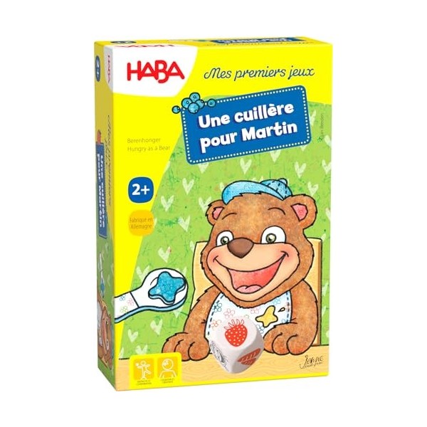 HABA - Mes Premiers Jeux – Une cuillère pour Martin - Jeu de société Enfant - Jeux de mémoire et dadresse - Stimule Le langa
