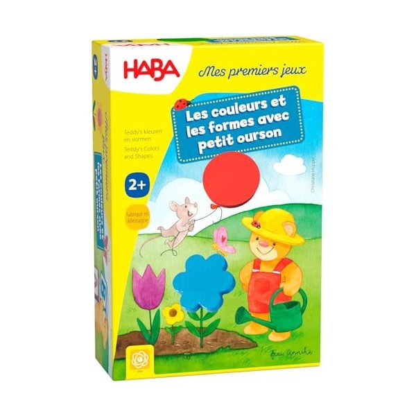 HABA 5975 - Mes premiers jeux - Les couleurs et les formes avec petit ourson Fabriqué en Allemagne 