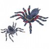 SIENON Lot de 2 figurines daraignées réalistes - Jouet à insectes - Modèle daction daraignée - Giant Whiteknee Tarantula -