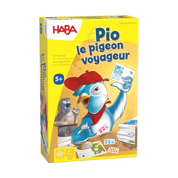 HABA - Pio le pigeon voyageur - Jeu de société - Jeu de calcul - 6 ans et plus - 306712