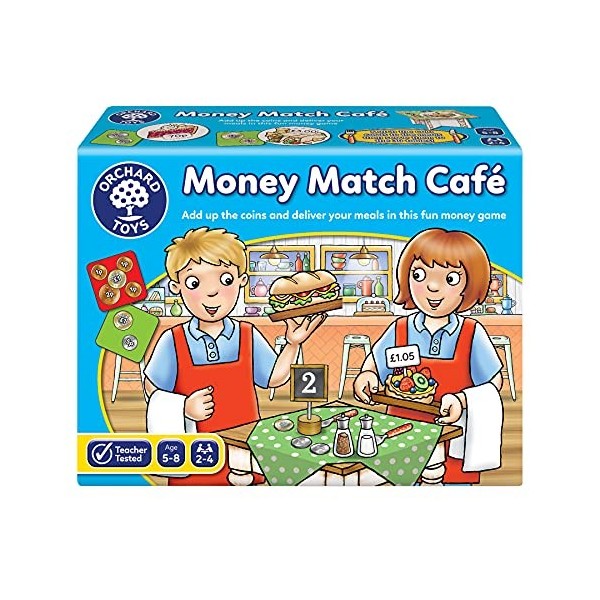 Orchard Toys Money Match Cafe Game, Money Game, Helps to Teach Children to Count Money, Educational Maths Game Age 5-8, Educa