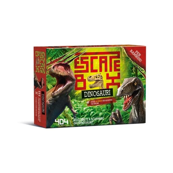 Asmodee - Escape Box: Dinosaures - Jeu en Boîte Amusant pour Organiser Une Chasse au trésor, 2-5 Joueurs, 8-12 Ans, édition e