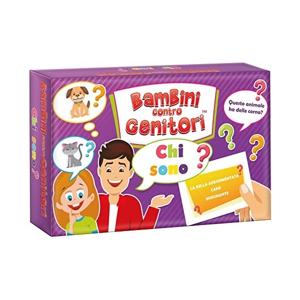 Qui son? Enfants contre les parents, jeu de voyage, jeux de cartes, interaction jeux pour enfants 6+