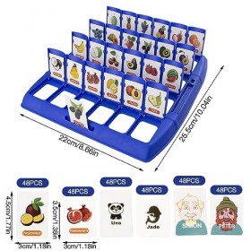 Gobesty 3 en 1 Jeu Qui suis-Je, Jeu de Devinez Qui Diverti pour Les Enfants Jeu de Devinettes en Famille Gusee Jeu Pensée Log