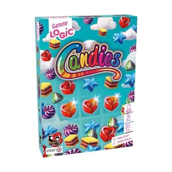 Bankiiiz Editions Gamme Logic : Candies Jeu de société - Jeu de société Enfant - Mode Solo