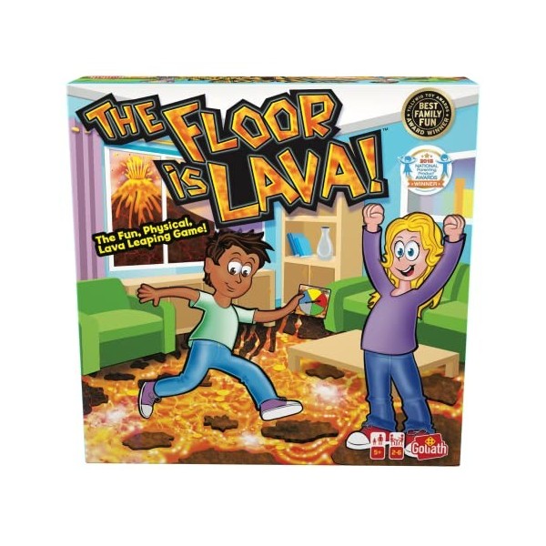 Floor is Lava ! Echappe A La Lave - A Partir de 5 Ans - Jeu de société interactif- Développe l’Equilibre