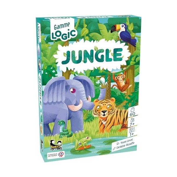 Blackrock Games Gamme Logic Jungle - Version française - BANKIIIZ Edition - Jeu Solo - Jeu de défis - Difficultés Croissante