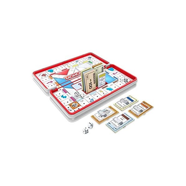 Hasbro Gaming Road Trip Series Monopoly Game Portable Board Game to Take on The Go for Kids Aged 8+