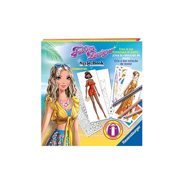 Ravensburger- Fashion Designer Style Book Magique été Jeu créatif, 18126 1, Multicolore