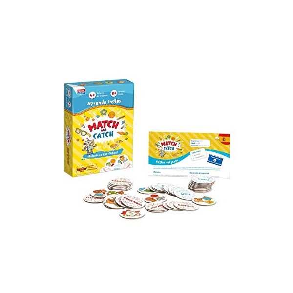 Falomir- Match and Catch Jeu de Table éducatif, 30016, Multicolore