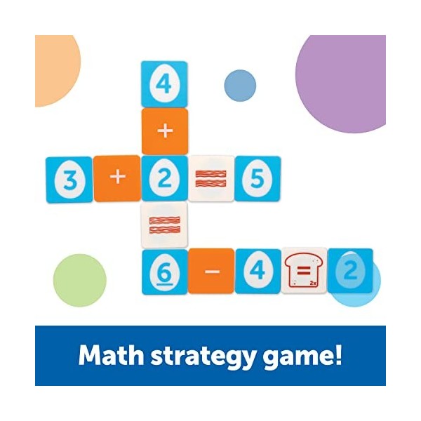 Jeu mathématique Méli-mélo des maths de Learning Resources à partir de 5 ans, reconnaissance des nombres, 1 à 4 joueurs, à pa