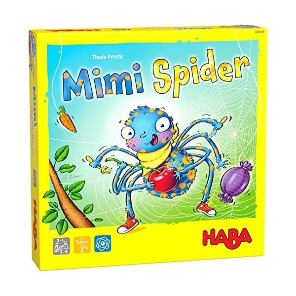 HABA - Mimi Spider - Jeu de société - 3 ans et plus - Jeu de motricité fine - 306569