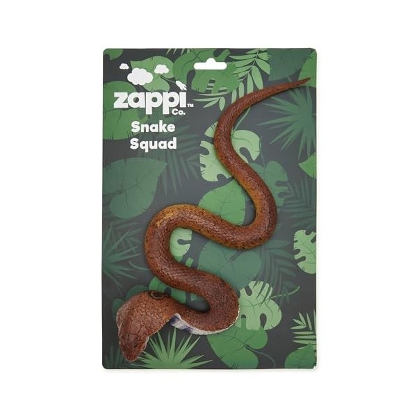 Zappi Co Cobra Jouet serpent réaliste – Serpent en caoutchouc élastique avec des caractéristiques réalistes pour léducation,