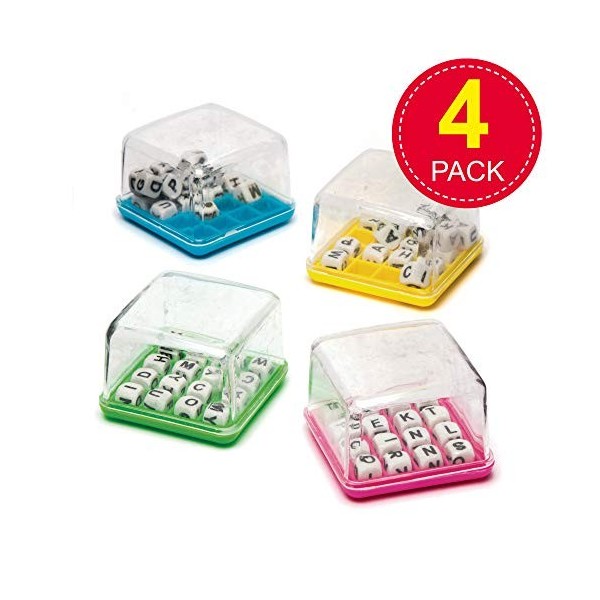 Baker Ross Mini-jeux de lettres, parfaits pour les pochettes-surprises amusantes pour enfant Lot de 4 