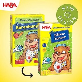 HABA 301257 - Mes Premiers Jeux - Hungry as a Bear - Jeu de mémoire et de dextérité à partir de 2 Ans - Version Allemande