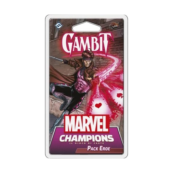 Asmodee - Marvel Champions Le Jeu de Cartes: Gambit - Expansion, Pack Héros, Edition en Italien