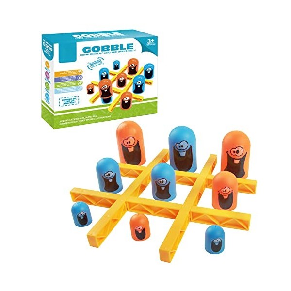 HOVCEH Jeux de Société 2 Joueurs, Jeu de Tic Tac Toe, Jeux de Table Interactifs pour léducation Précoce, Big Eat Small Game P