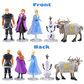 Frozen Figurines, 5 Pièces Figurine La Reine Des Neiges, Anna, Elsa and Olaf by, Sven, Kristoff, 7-12cm Frozen Figurine Minia