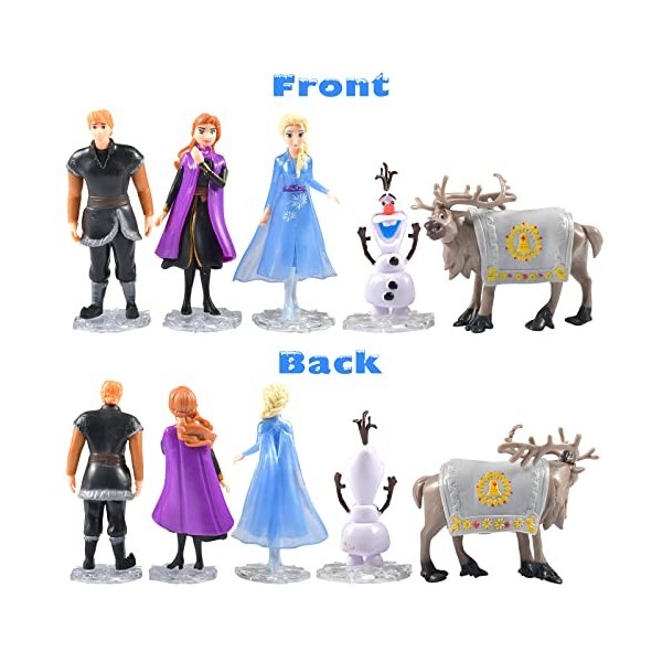 Frozen Figurines, 5 Pièces Figurine La Reine Des Neiges, Anna, Elsa and Olaf by, Sven, Kristoff, 7-12cm Frozen Figurine Minia