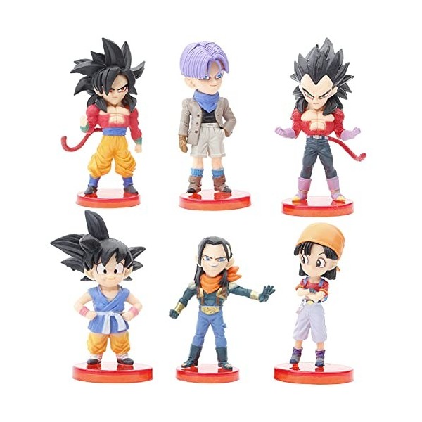 Super Saiyan Mini Figurine 8pcs Figurines Super Saiyan Gâteau Cake Topper Mini Figurine PVC Goku Personnages Figure pour Enfa