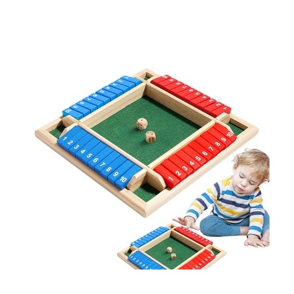 Tedious Fermez Le Jeu de la boîte - Jeux mathématiques en Bois,Jeux de Table pour Adultes, Famille, Salle de Classe, Maison, 