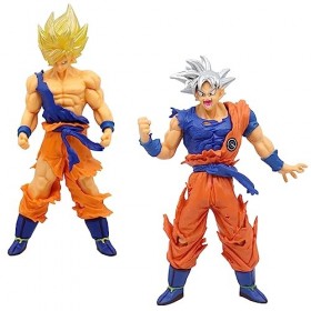 Goku Figurine, 2 Pièces Son Goku Jouet Super Sai-Yan Vegeta Anime Figurine Set, Vegeta Collectibles Jouet Animations Personna