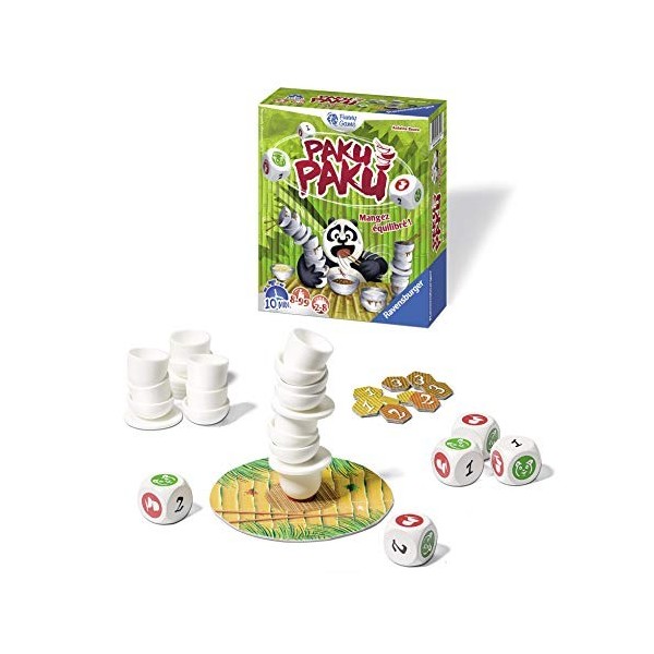 Ravensburger - Paku Paku - Jeu dambiance - Jeu de dés - jeu dadresse - en famille ou entre amis - à partir de 8 ans - de 2 