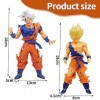 Goku Figurine, 2 Pièces Son Goku Jouet Super Sai-Yan Vegeta Anime Figurine Set, Vegeta Collectibles Jouet Animations Personna