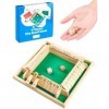 NETONDA Shut The Box Jeu de société à 4 joueurs en bois - Jeu de mathématiques pour enfants à partir de 3, 4, 5, 6, 7 ans - G