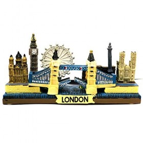 Figurine Statuette des Monuments de Londres Big Ben, Tower Bridge, etc