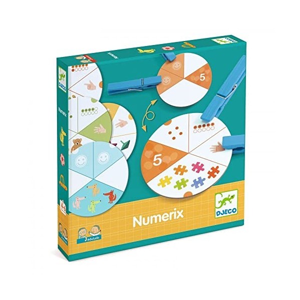DJECO- Eduludo Numerix Jeux dhabileté, 38349, Multicolore