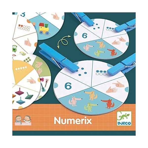 DJECO- Eduludo Numerix Jeux dhabileté, 38349, Multicolore