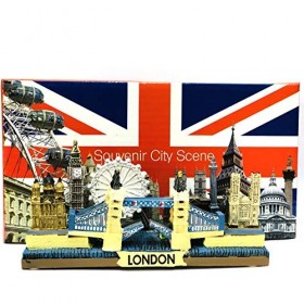 Figurine Statuette des Monuments de Londres Big Ben, Tower Bridge, etc