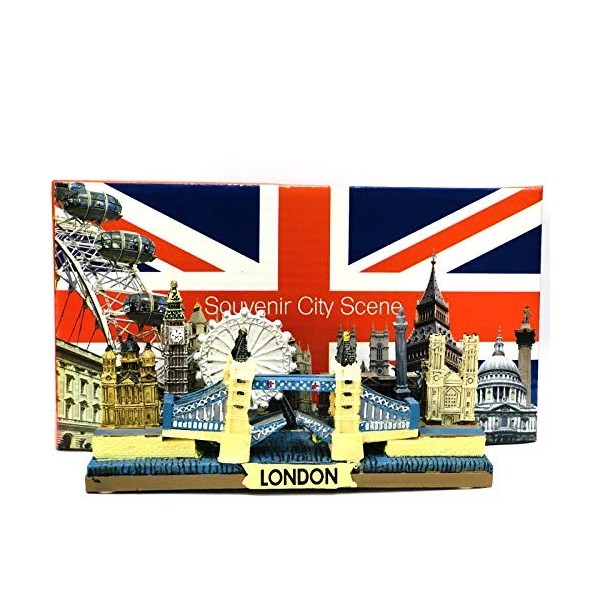 Figurine Statuette des Monuments de Londres Big Ben, Tower Bridge, etc